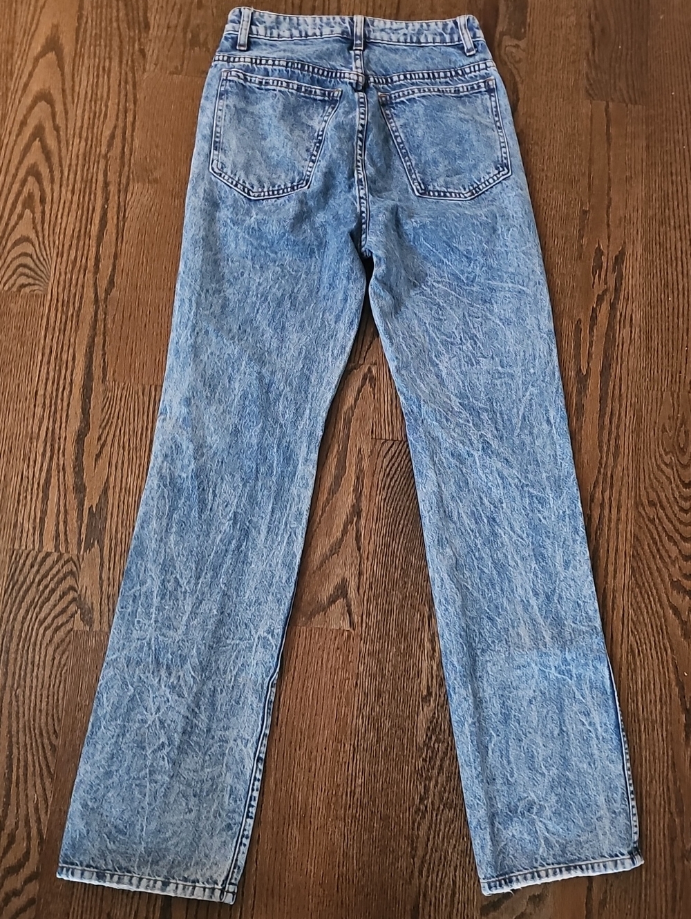 KHAITE The Danielle Acid Wash Jeans High Waist Cotton Denim $635, Sz 27 - Picture 8 of 10
